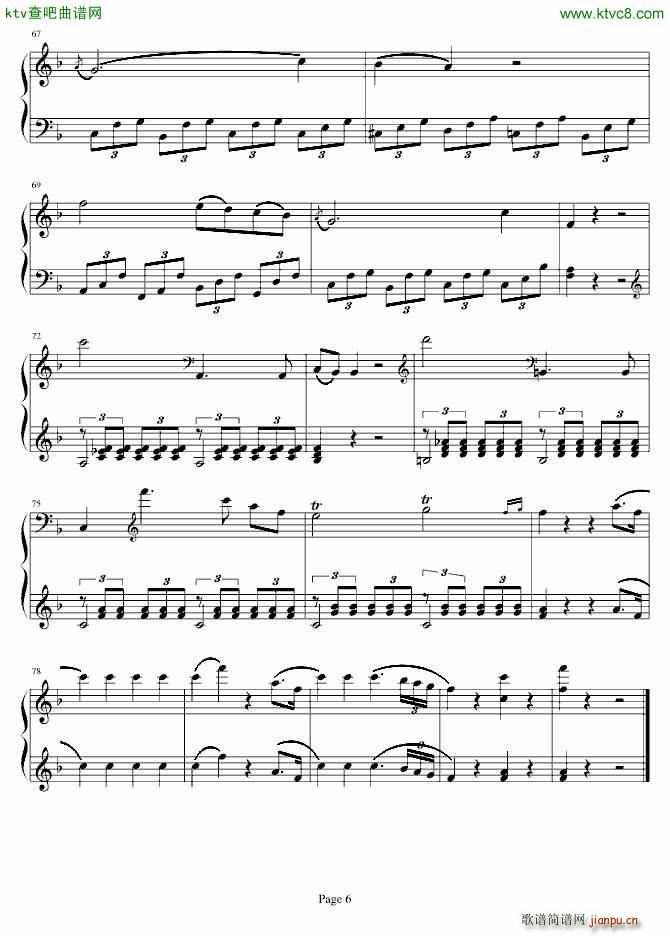 莫扎特第21号钢琴协奏曲 第二乐章 行板 K 467(钢琴谱)6