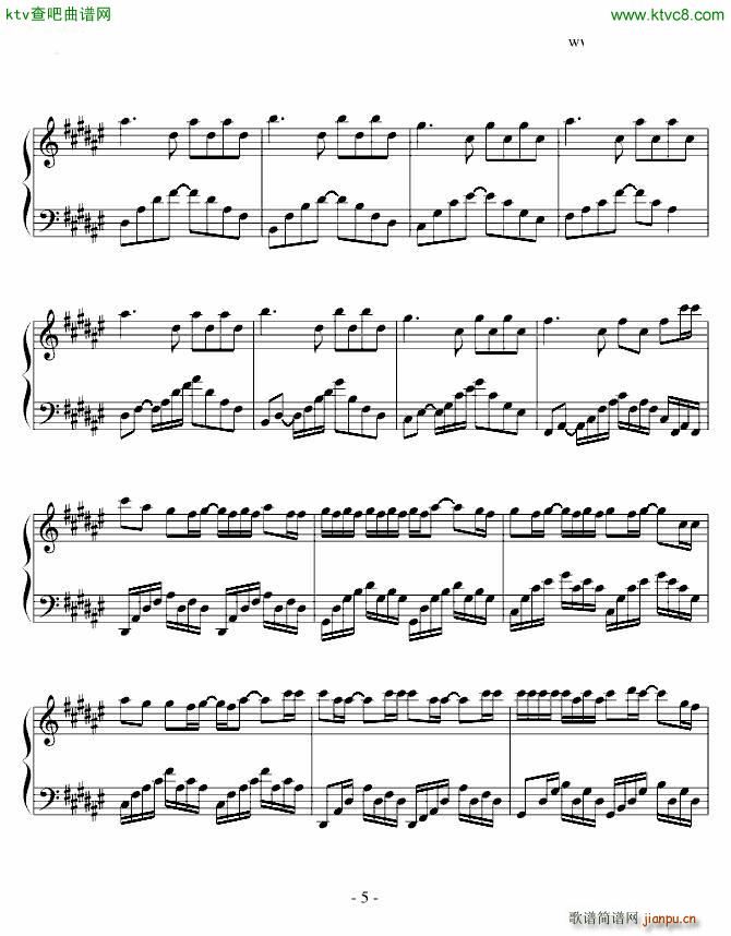 过眼飘散(钢琴谱)5