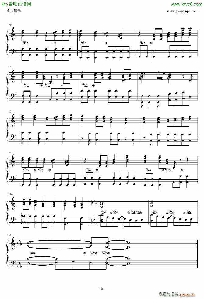 七龙珠GT主题曲(钢琴谱)6