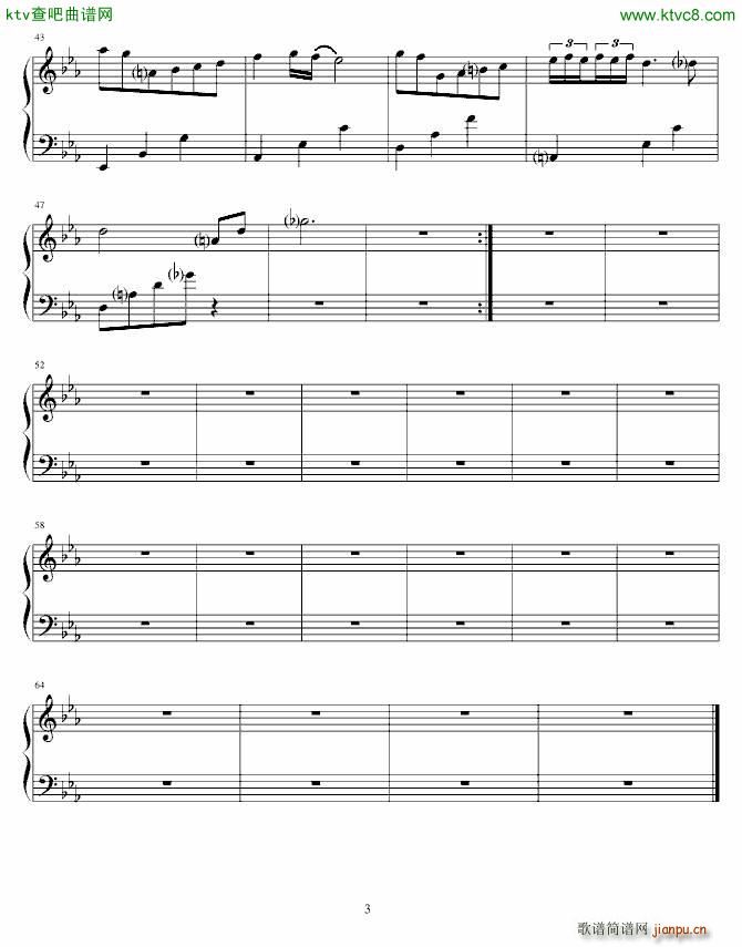 Valentines Day 情人节 全(钢琴谱)3