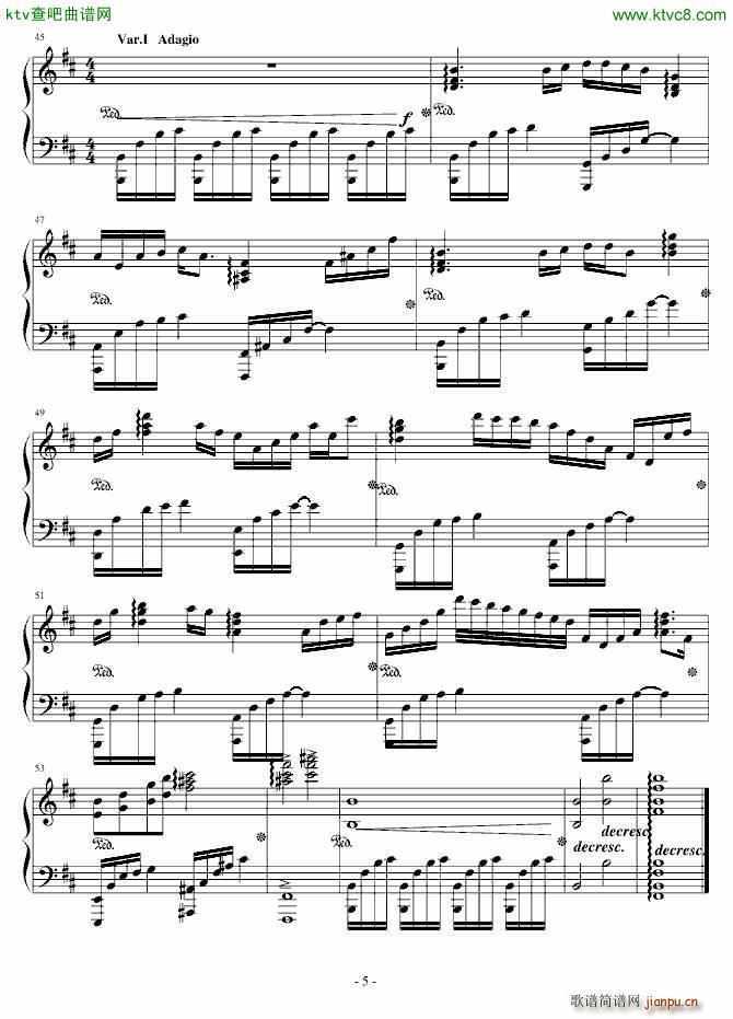 B小调 寂寞音符(钢琴谱)5