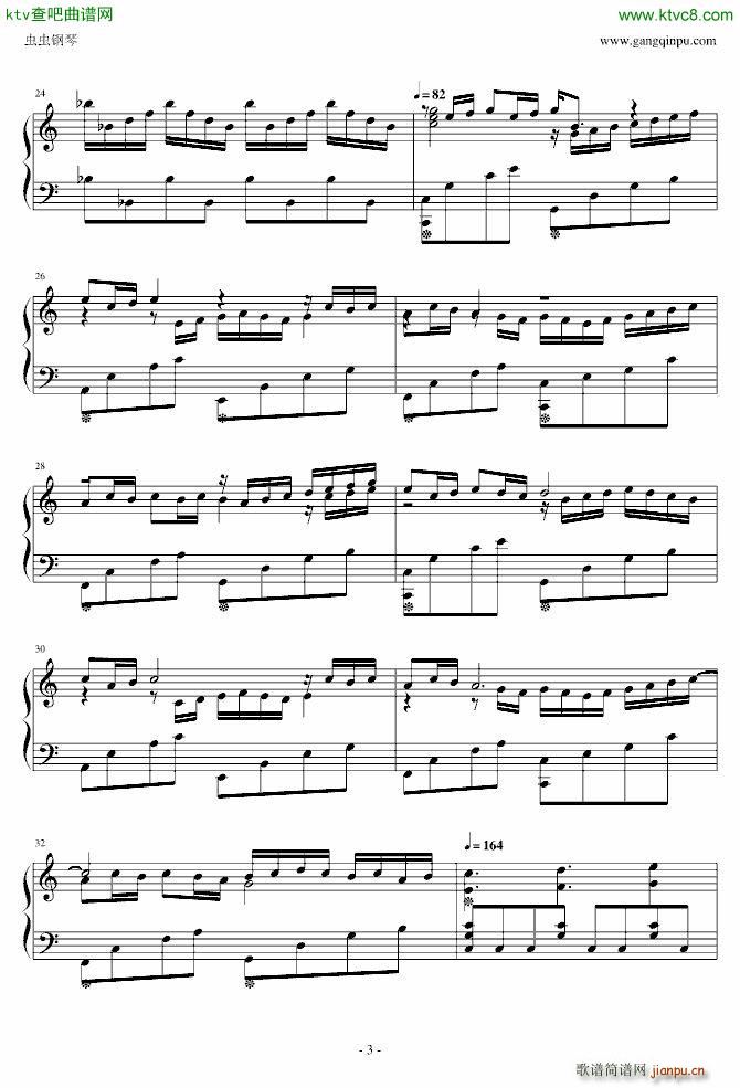 卡农蝴蝶(钢琴谱)3