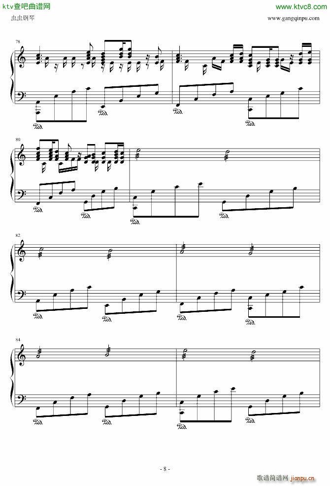 卡农蝴蝶(钢琴谱)8