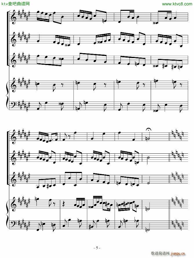 BACH变奏曲 第一和第二变奏(钢琴谱)5