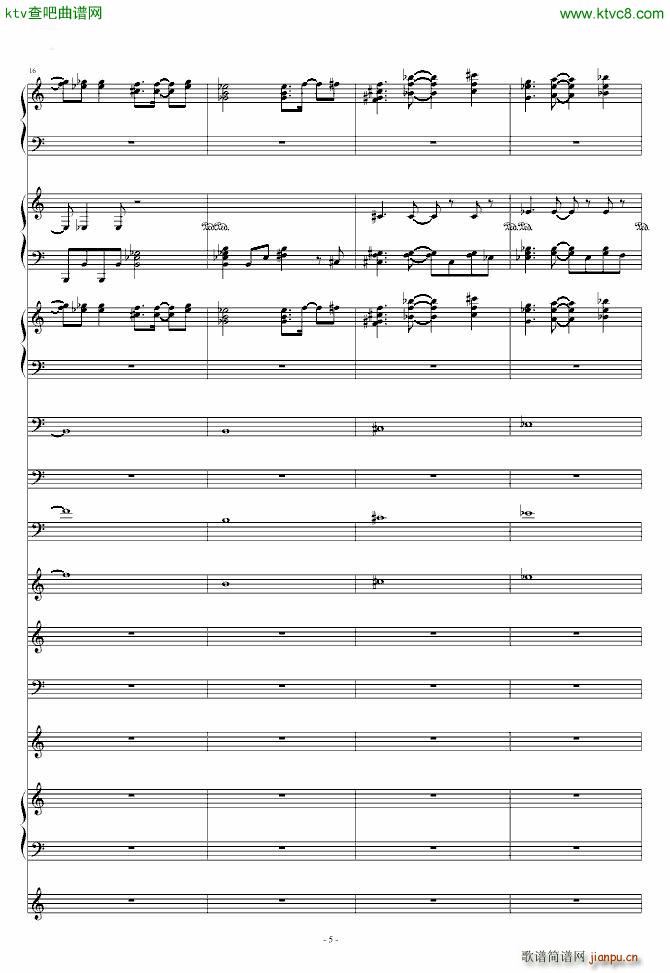 修改自 0445 大神 东方红魔乡 魔法少女達の百年祭(钢琴谱)5