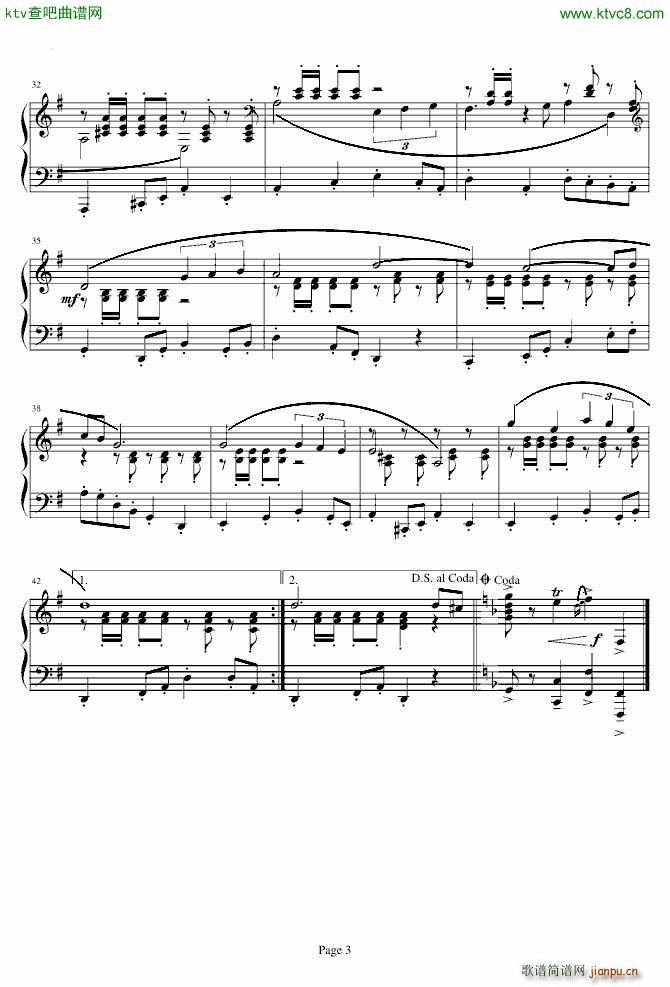 霍格沃兹进行曲 哈利波特4 插曲 Hogwarts March(钢琴谱)3