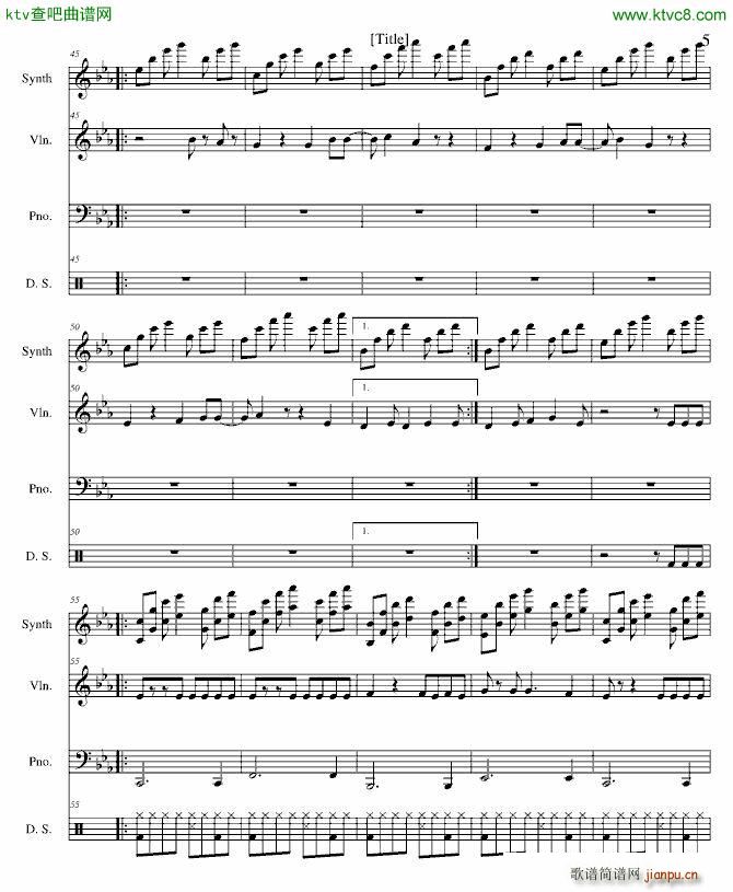 即使说抱歉(钢琴谱)5