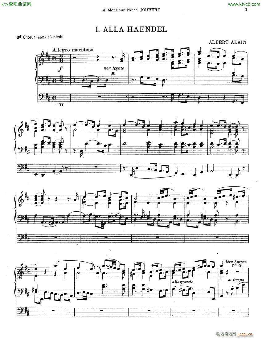 Alain Albert Pieces d Orgue 1ere Serie(钢琴谱)1