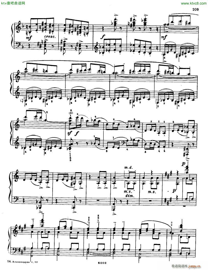 Anatoly Alexandrov Opus 50 Sonata no 8(钢琴谱)25
