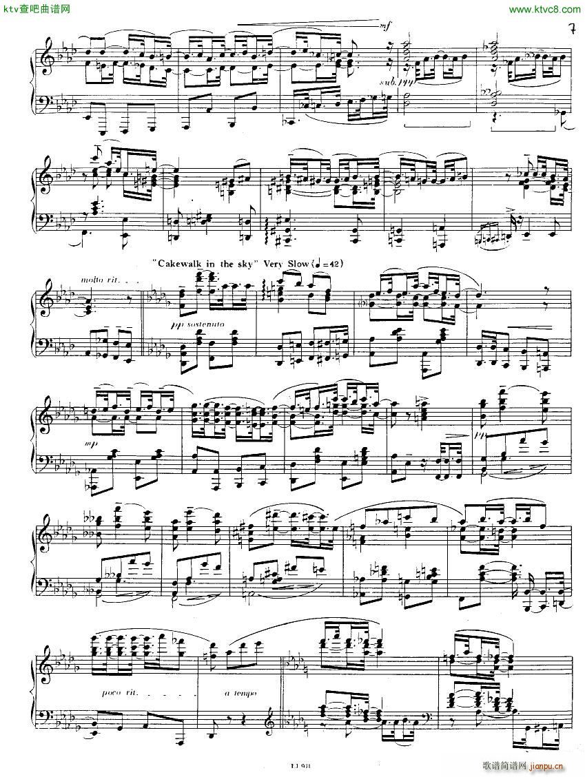 Albright Grand Sonata in Rag(钢琴谱)7