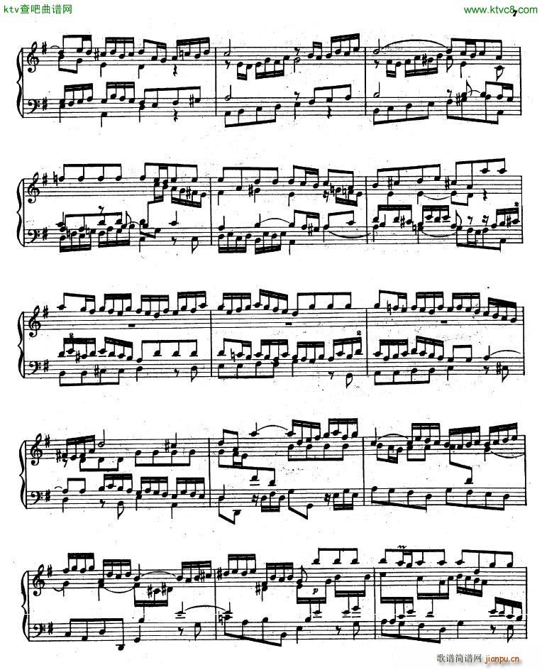 Bach D Albert Prelude and fugue in g major(钢琴谱)7