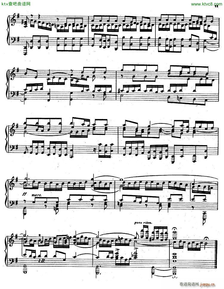Bach D Albert Prelude and fugue in g major(钢琴谱)11