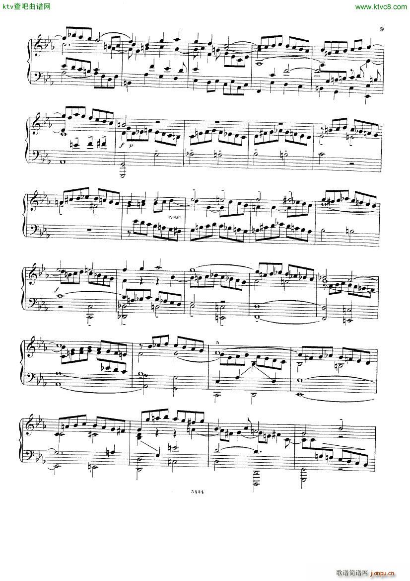 Bach D Albert Prelude and fugue in c minor(钢琴谱)8