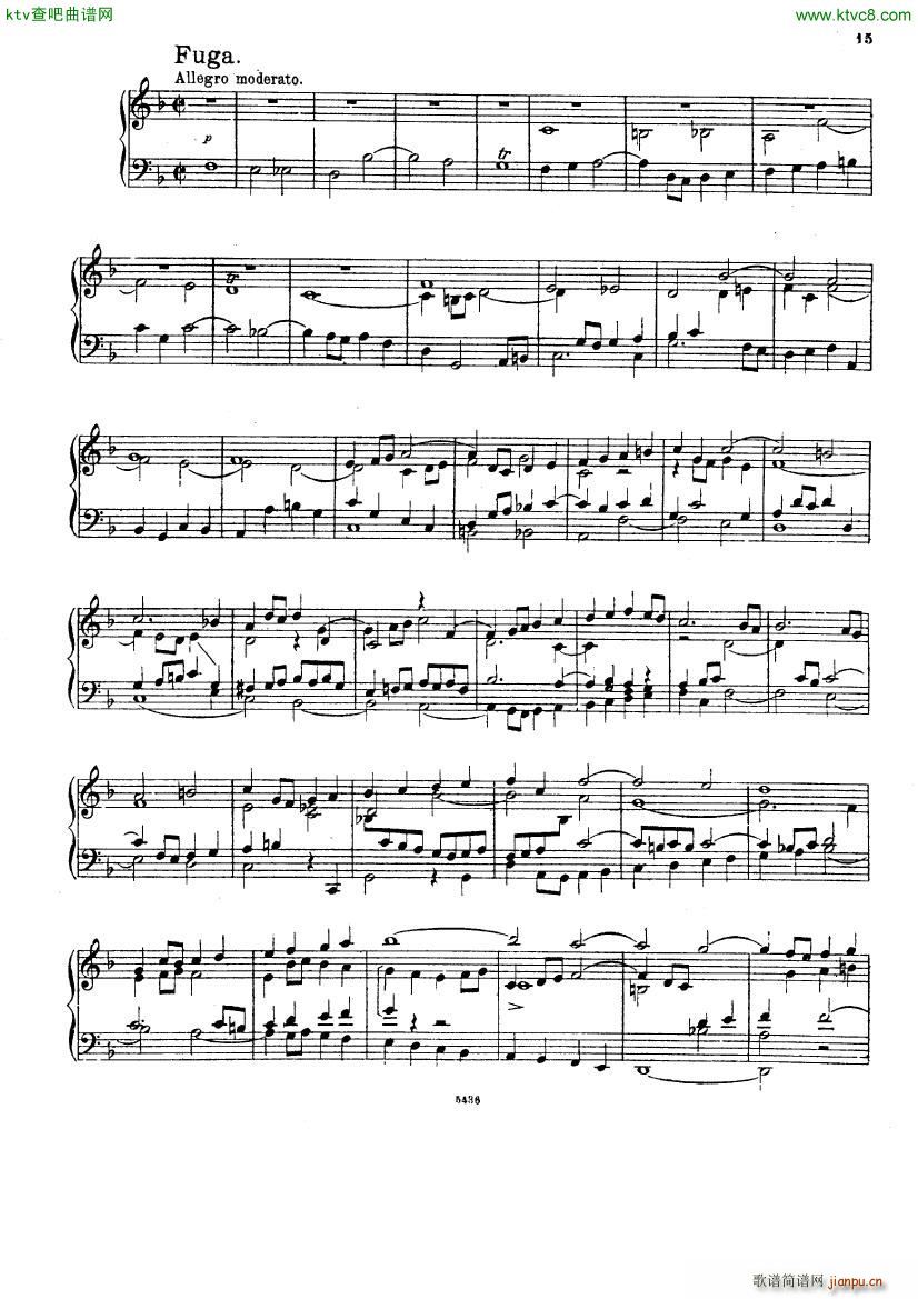 Bach D Albert Prelude Toccata and fugue in f major(钢琴谱)8