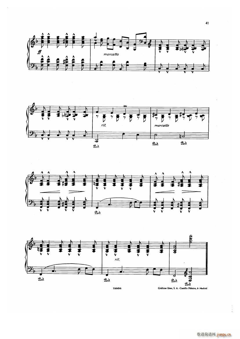 Albeniz op 65 Etudes no 1 7(钢琴谱)41