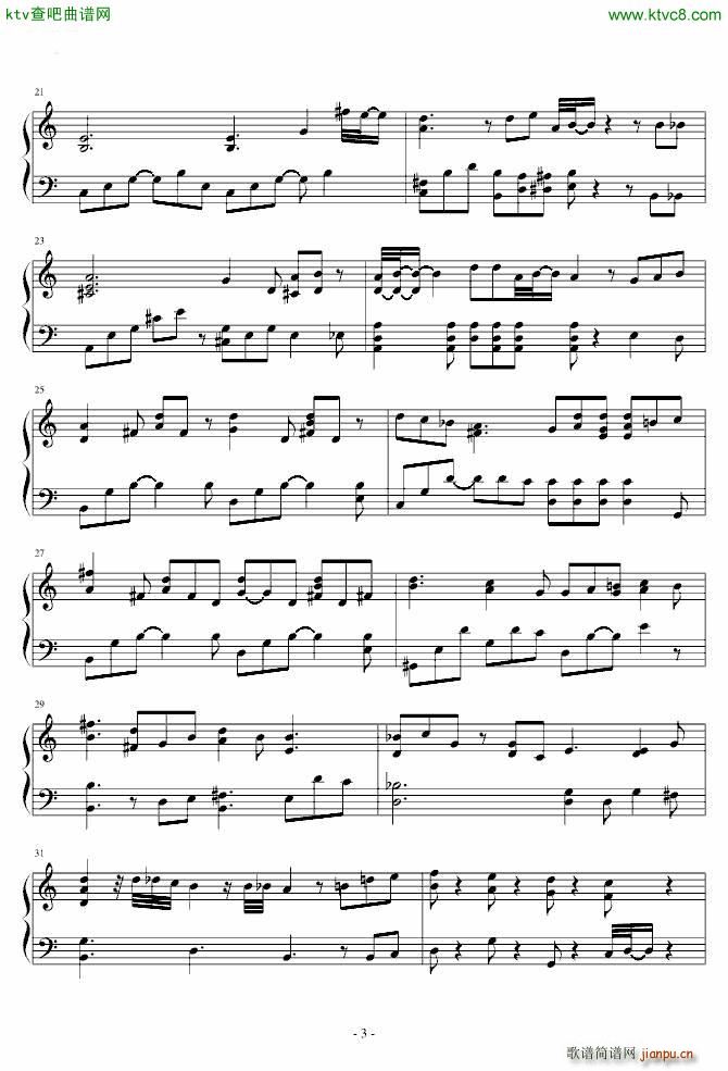 黑白 钢琴伴奏(钢琴谱)3