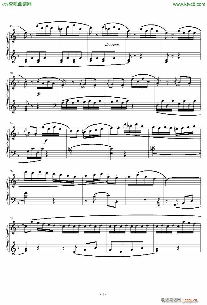 贝多芬F大调小奏鸣曲(钢琴谱)3