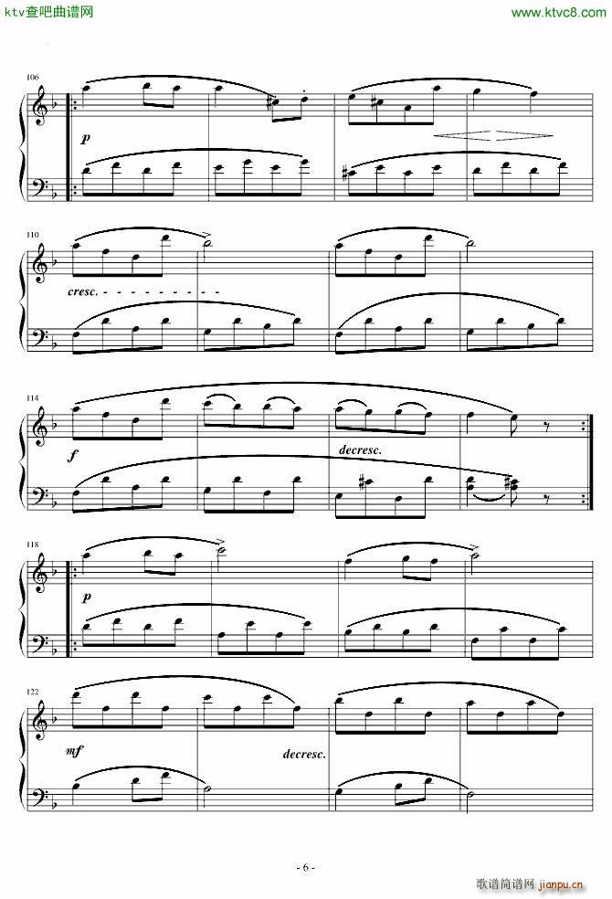 贝多芬F大调小奏鸣曲(钢琴谱)6