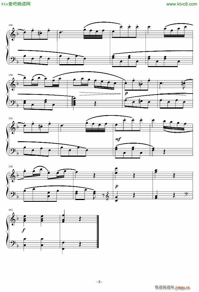 贝多芬F大调小奏鸣曲(钢琴谱)8