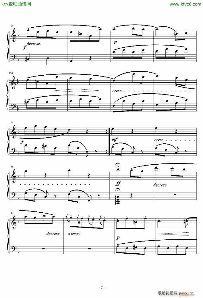 贝多芬F大调小奏鸣曲(钢琴谱)7