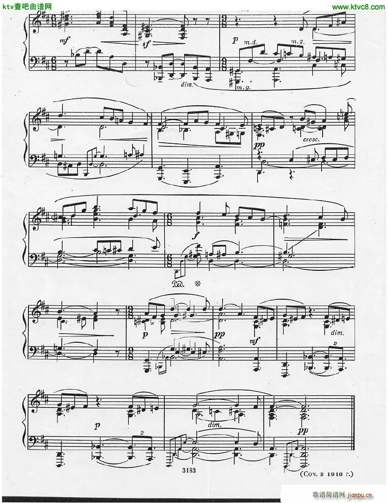 Anatoly Alexandrov Opus 1 preludes(钢琴谱)10