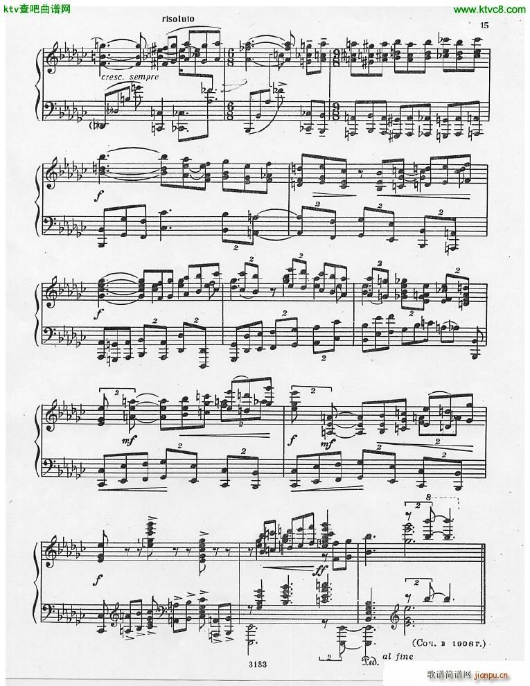 Anatoly Alexandrov Opus 1 preludes(钢琴谱)7