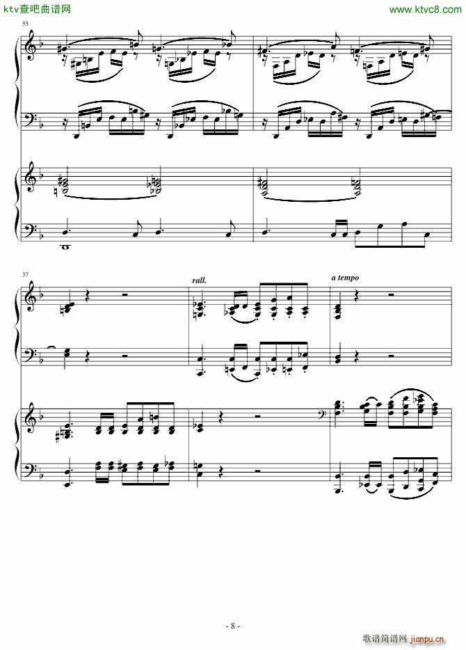 世界最难曲钢琴曲 拉赫玛尼诺夫第三钢琴协奏曲(钢琴谱)8