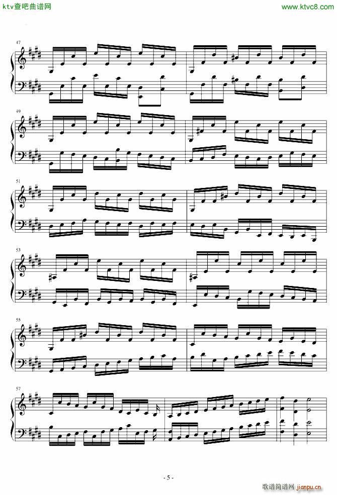 Bach street prelude(钢琴谱)5