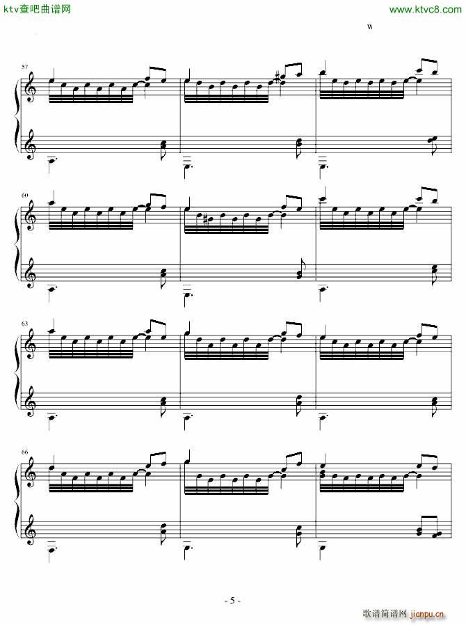 Pianto Dell Amante(钢琴谱)5