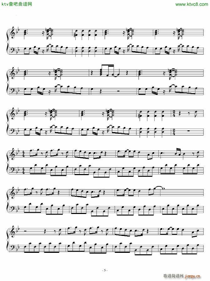 Break up 简易版 装甲进化(钢琴谱)5