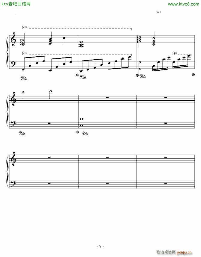 那些年电影主题曲(钢琴谱)7