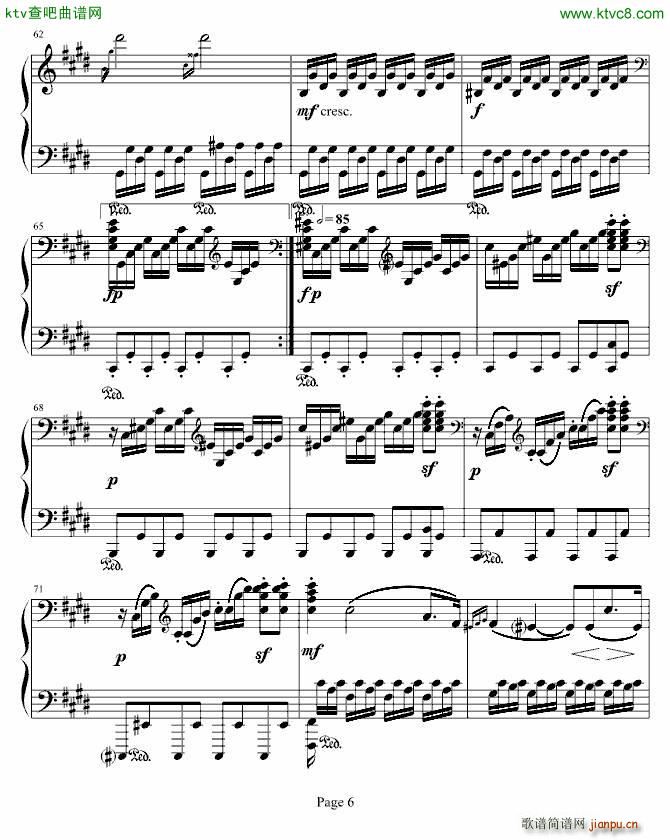 月光奏明曲 作品27之2(钢琴谱)6