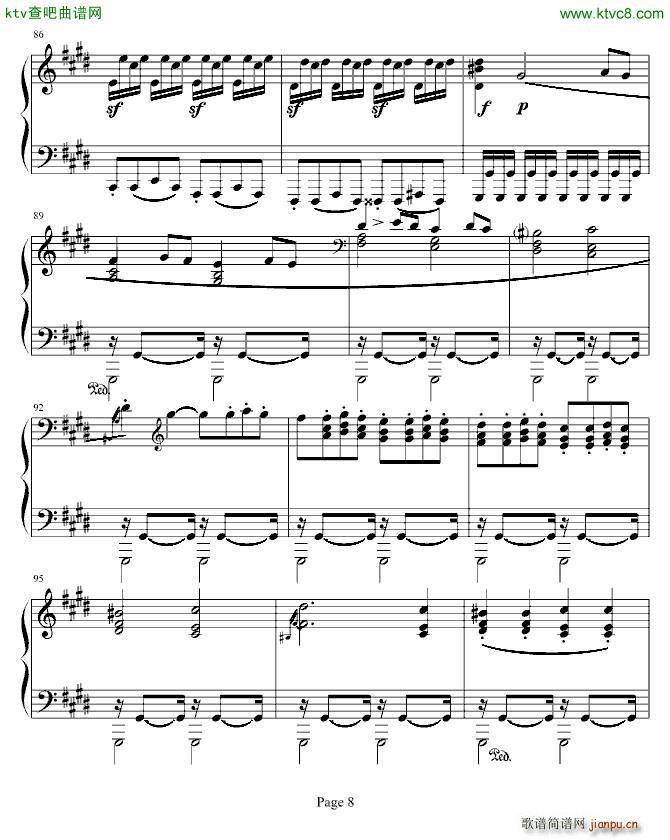 月光奏明曲 作品27之2(钢琴谱)8