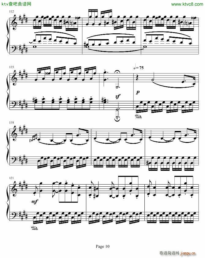 月光奏明曲 作品27之2(钢琴谱)10