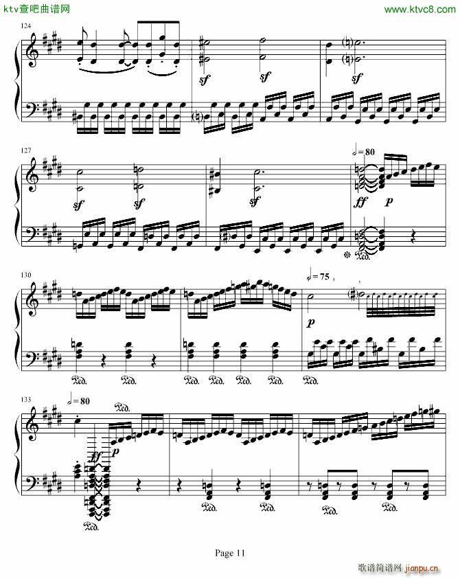 月光奏明曲 作品27之2(钢琴谱)11