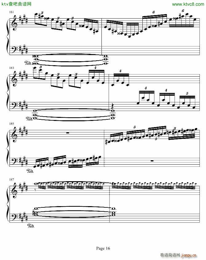 月光奏明曲 作品27之2(钢琴谱)16