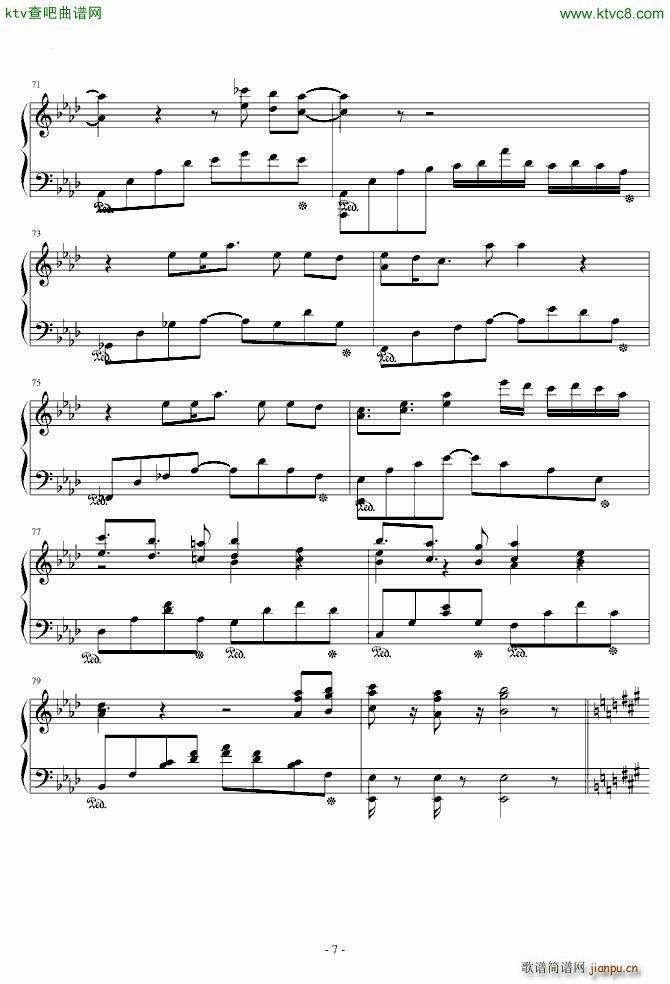 唠叨 51092 49548 47532(钢琴谱)7