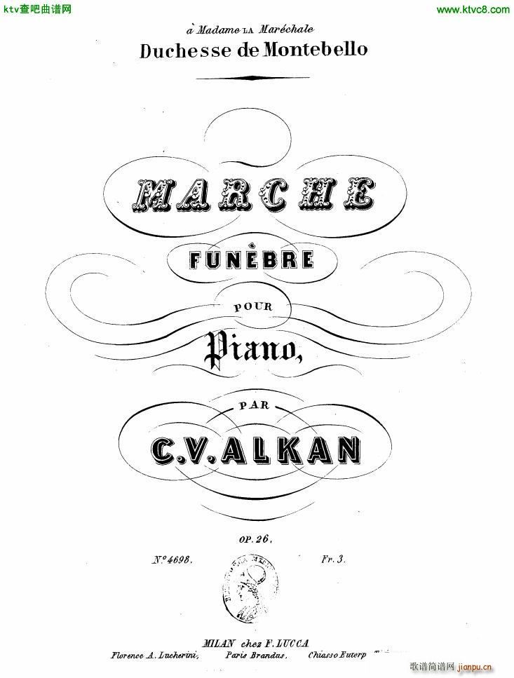 Alkan op 26 Marche Funebre(钢琴谱)1