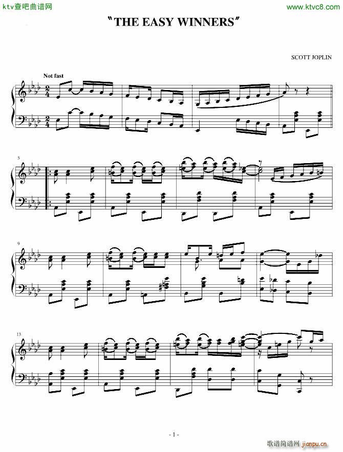 绝对强者(钢琴谱)1