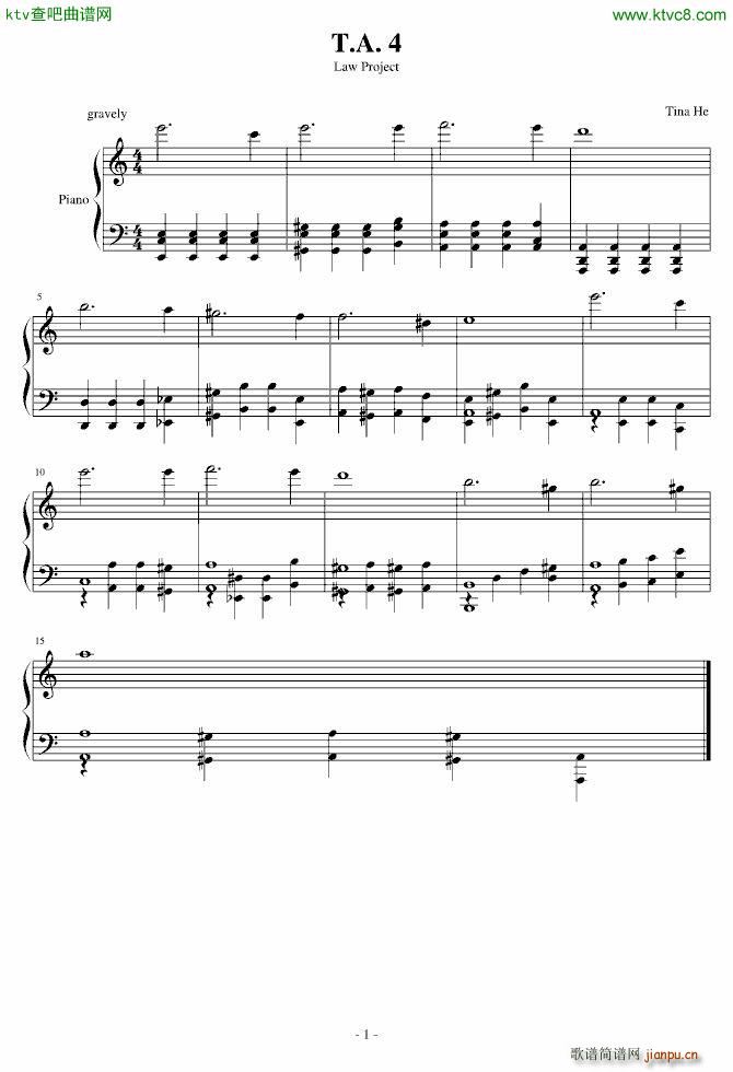 T A 4(钢琴谱)1