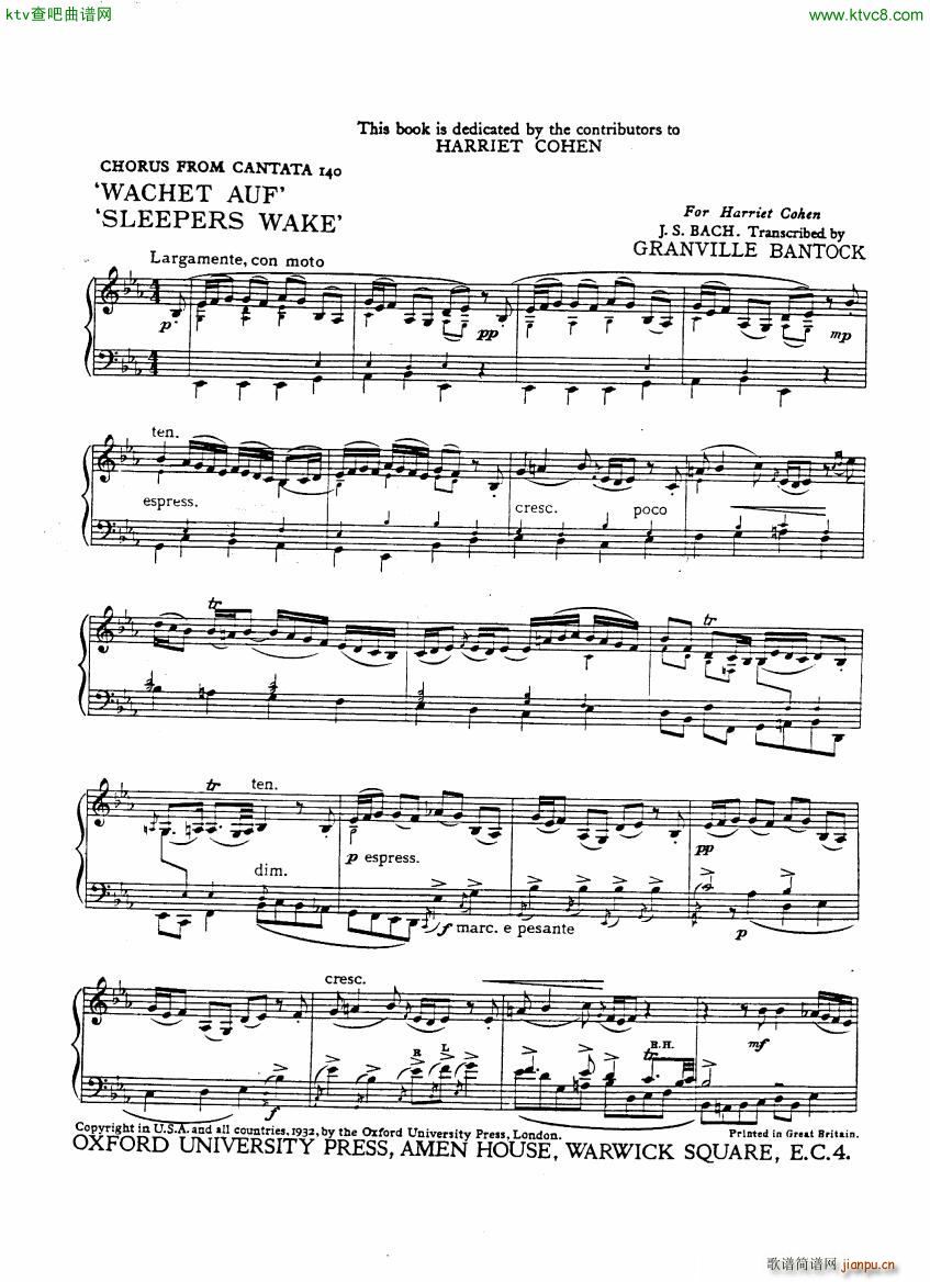 Bach JS A transcription book for Harriet Cohen(钢琴谱)3