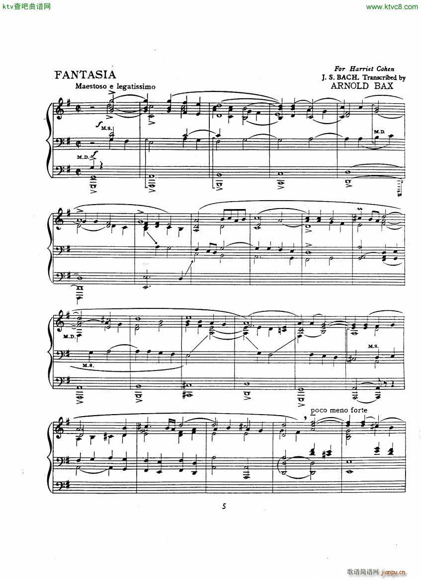 Bach JS A transcription book for Harriet Cohen(钢琴谱)7