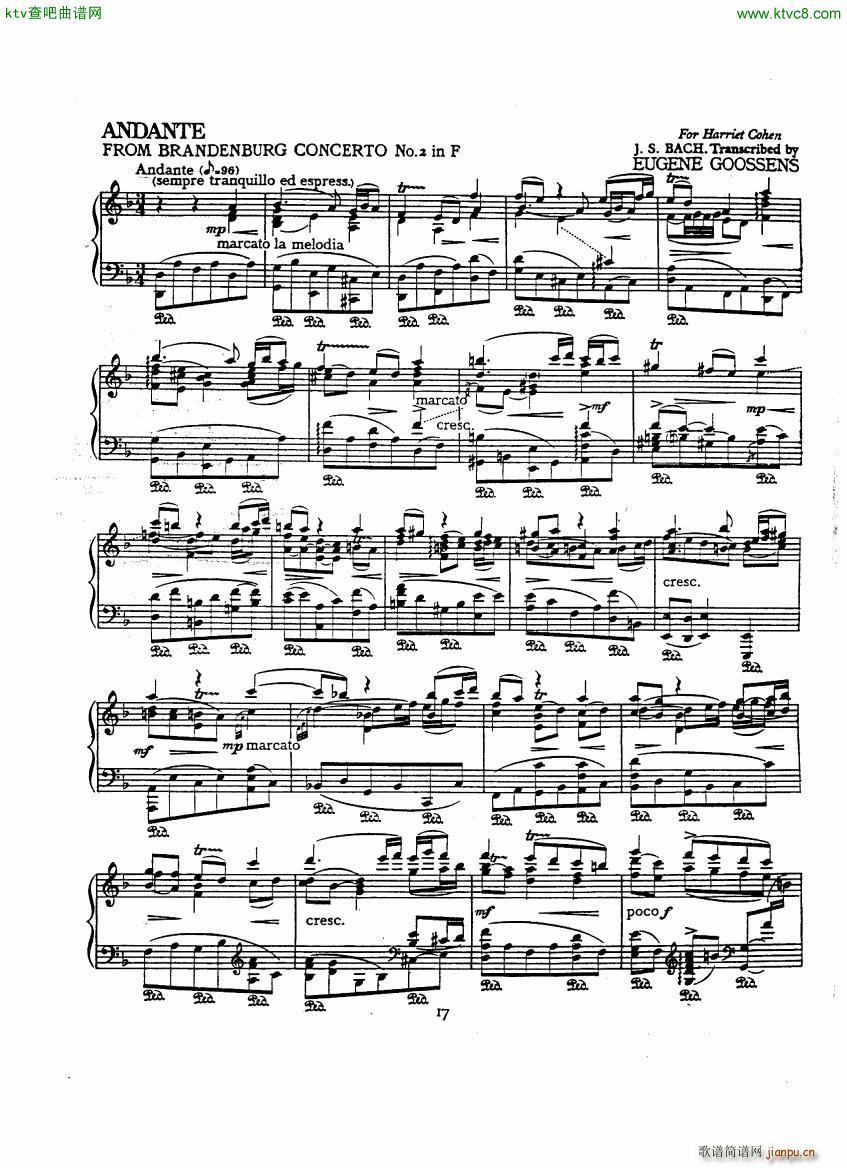 Bach JS A transcription book for Harriet Cohen(钢琴谱)20