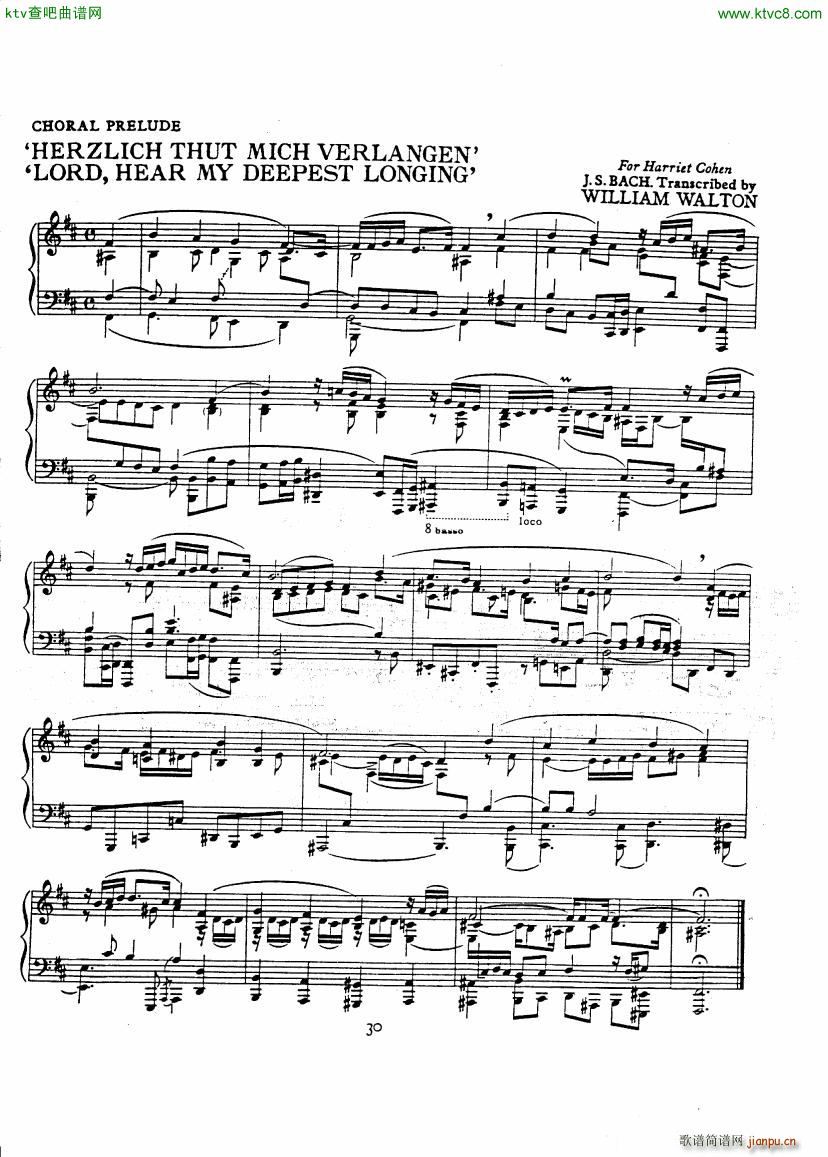 Bach JS A transcription book for Harriet Cohen(钢琴谱)33