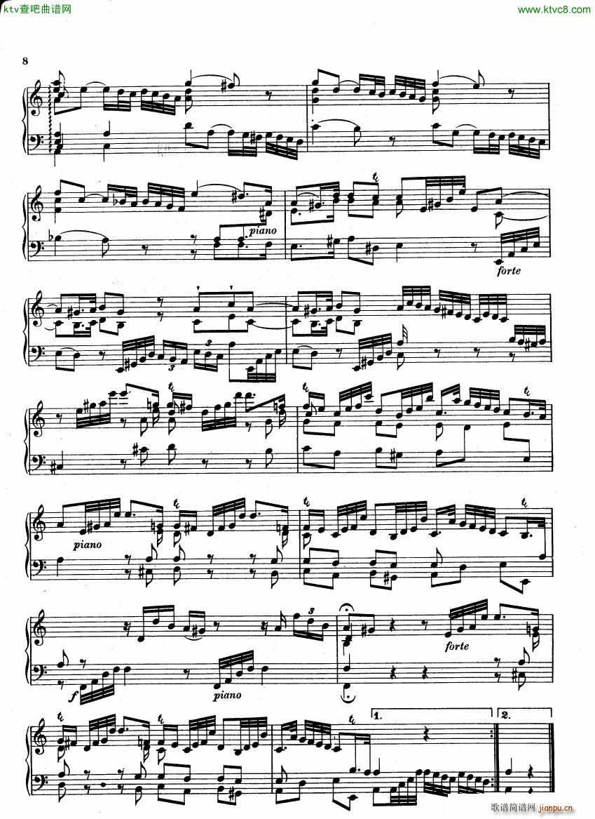 Bach CPE 6 Wurttemberg Sonatas(钢琴谱)5