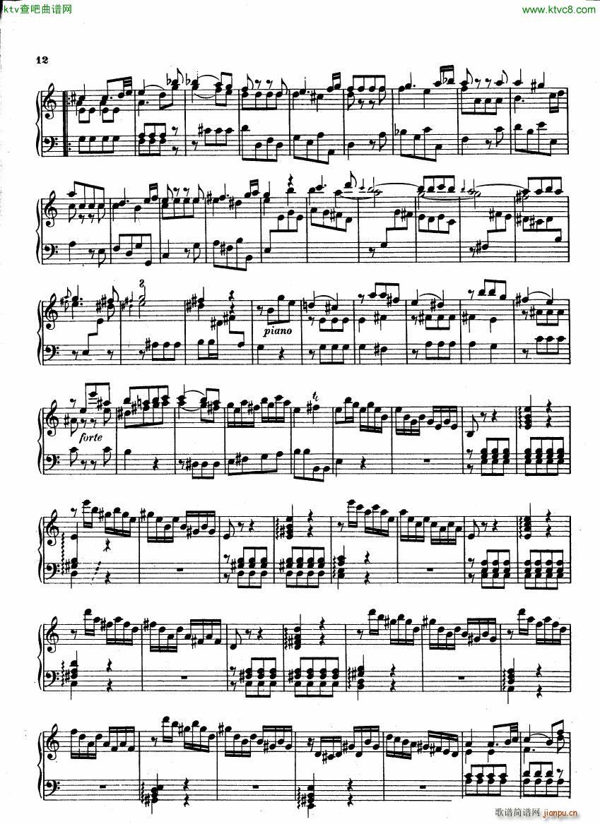 Bach CPE 6 Wurttemberg Sonatas(钢琴谱)9