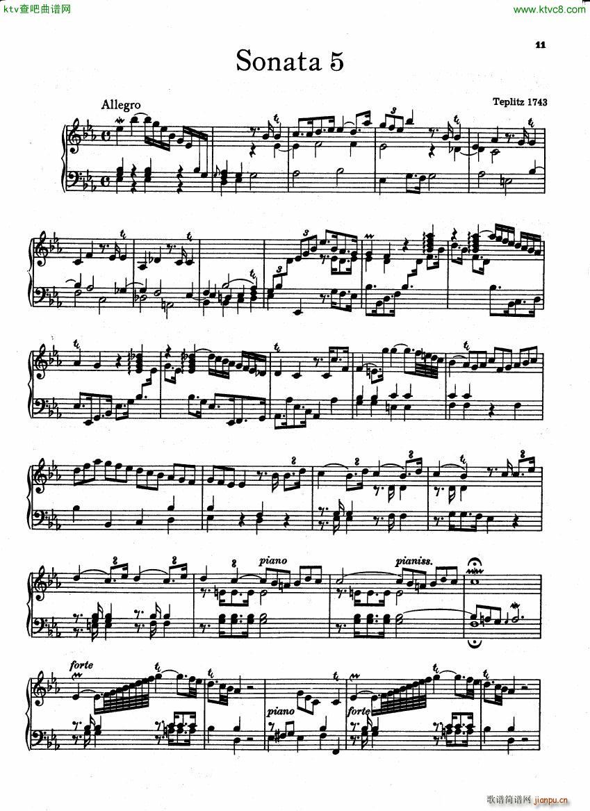 Bach CPE 6 Wurttemberg Sonatas(钢琴谱)34