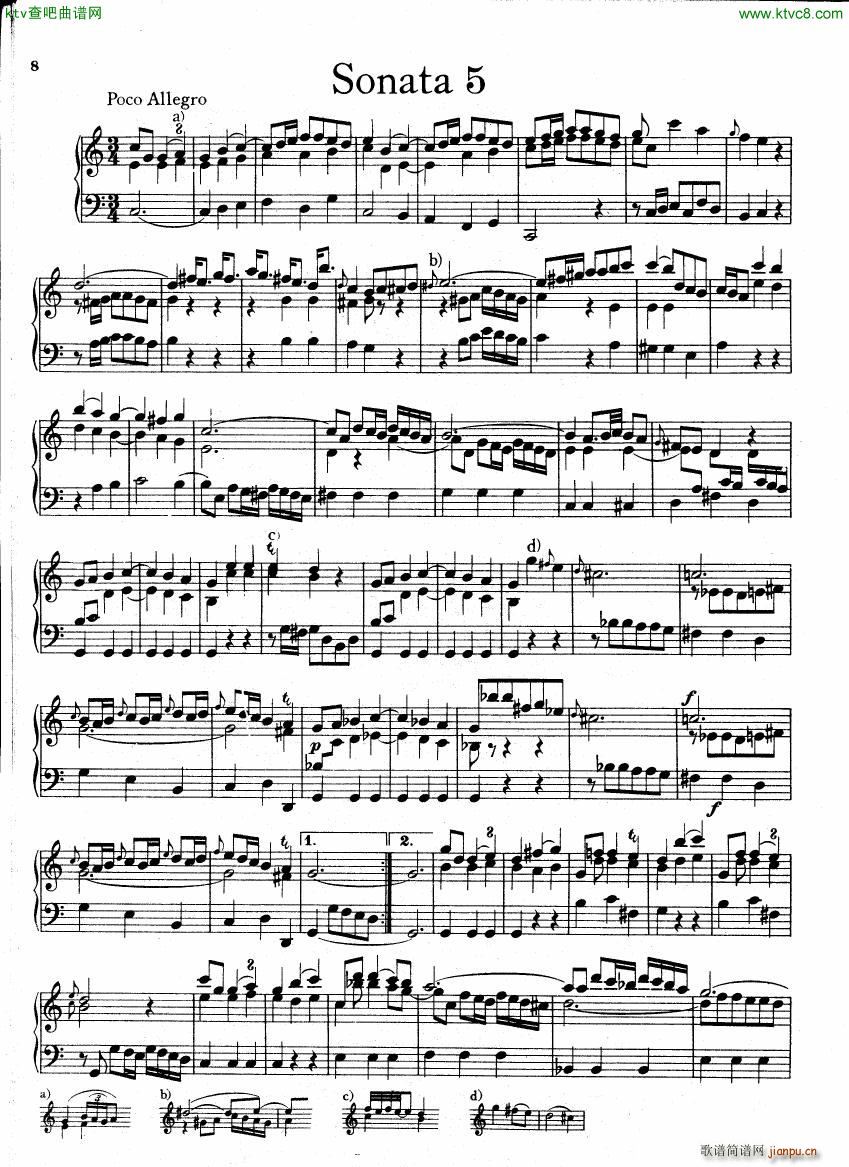 Bach CPE 6 Prussian Sonatas(钢琴谱)23