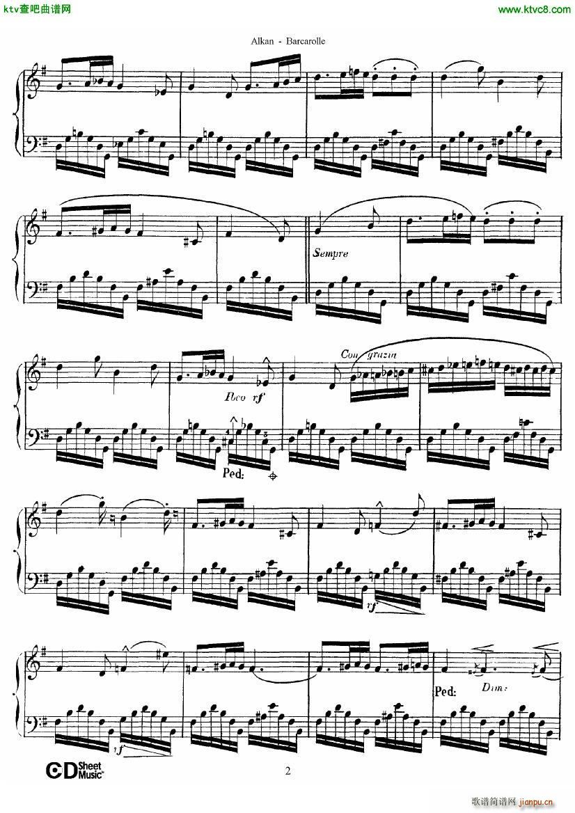 Alkan op 65 no 6 Barcarolle(钢琴谱)3