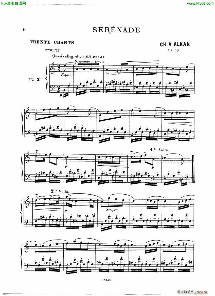 Alkan op 38 Trente Chants(钢琴谱)10